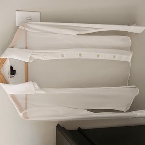 Victoria's Secret Moda Intl Women Sheer Dress Shirt White Sz S Small